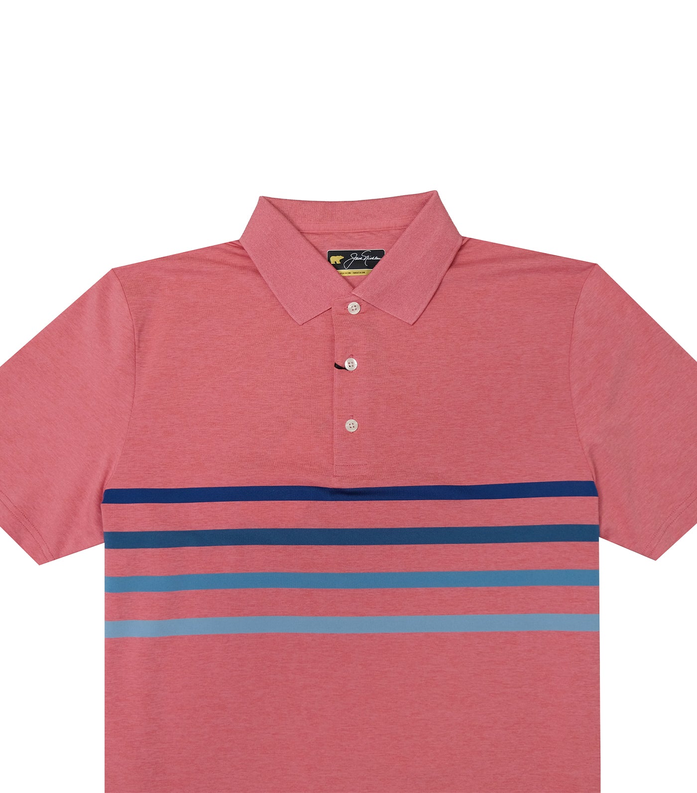 Ombre Chest Stripe Polo Coral Stroll