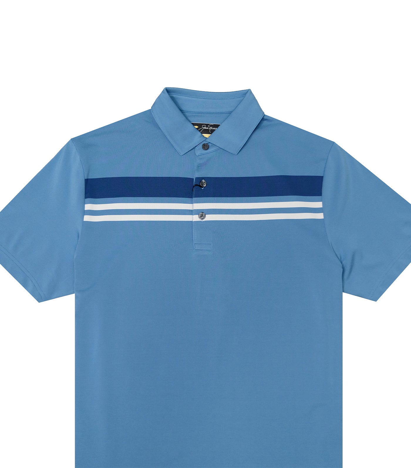 Engineered Chest Stripe Polo Silver Lake