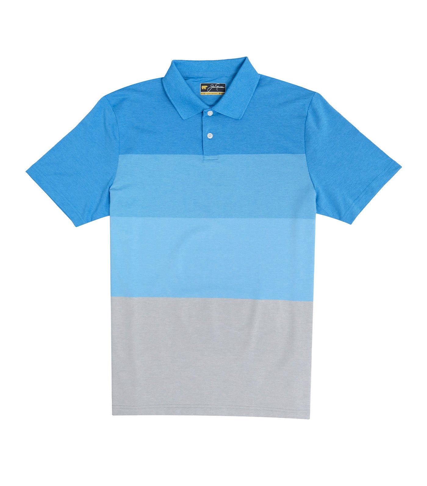 Shaded Wide Stripe Polo Blue Port