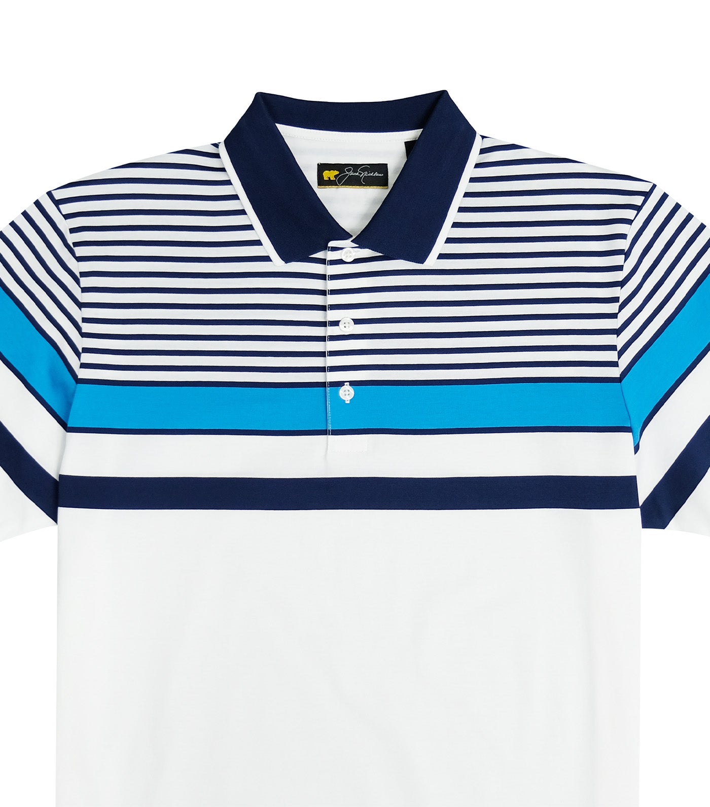 High Stripe Polo Bright White