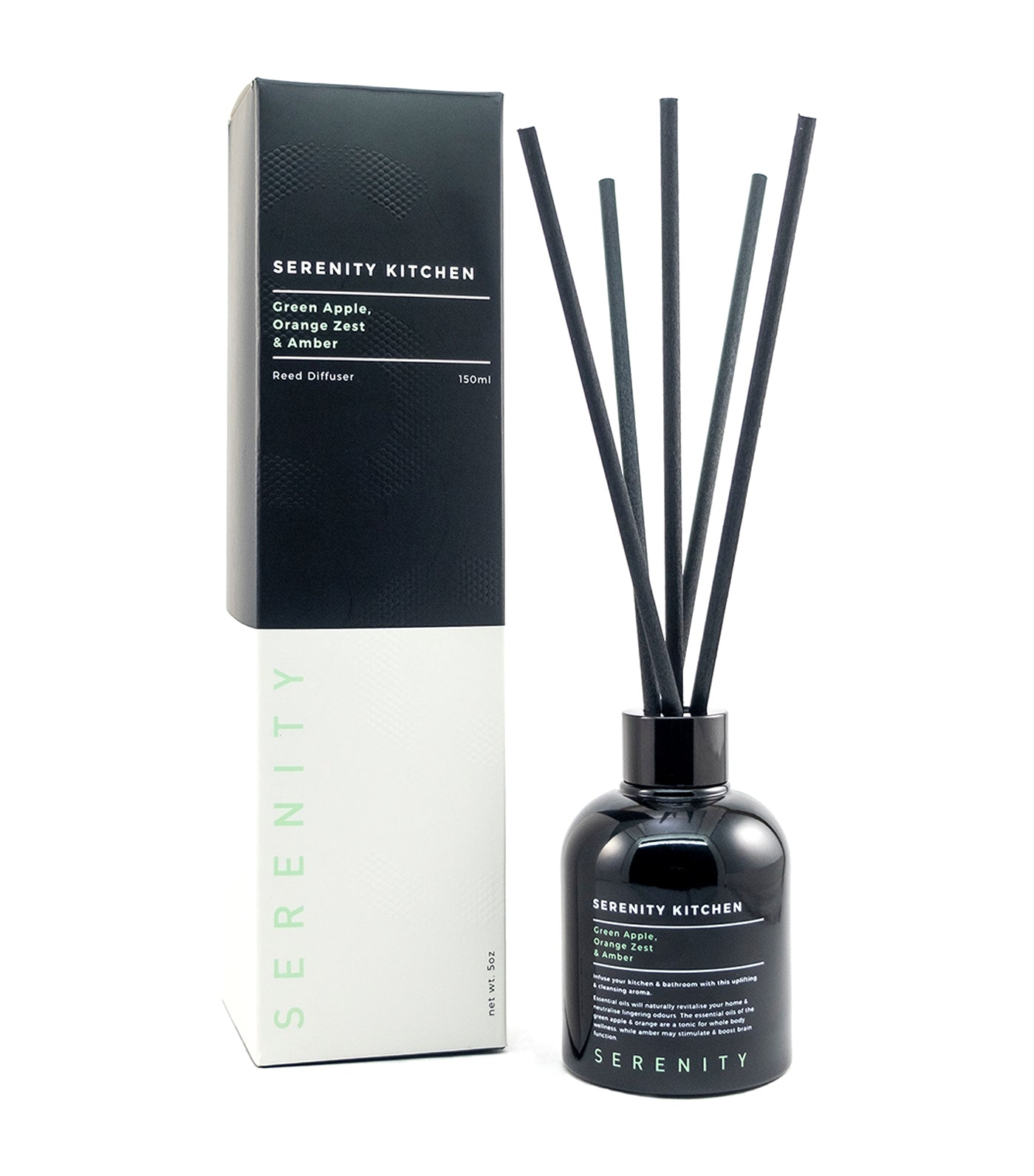 serenity green apple, orange zest, and amber reed diffuser