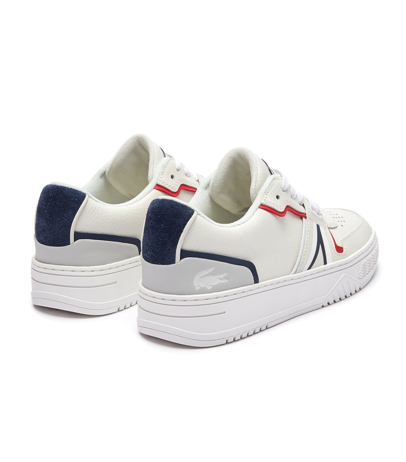 Men's L001 0321 1 Leather Sneakers White/Navy/Red