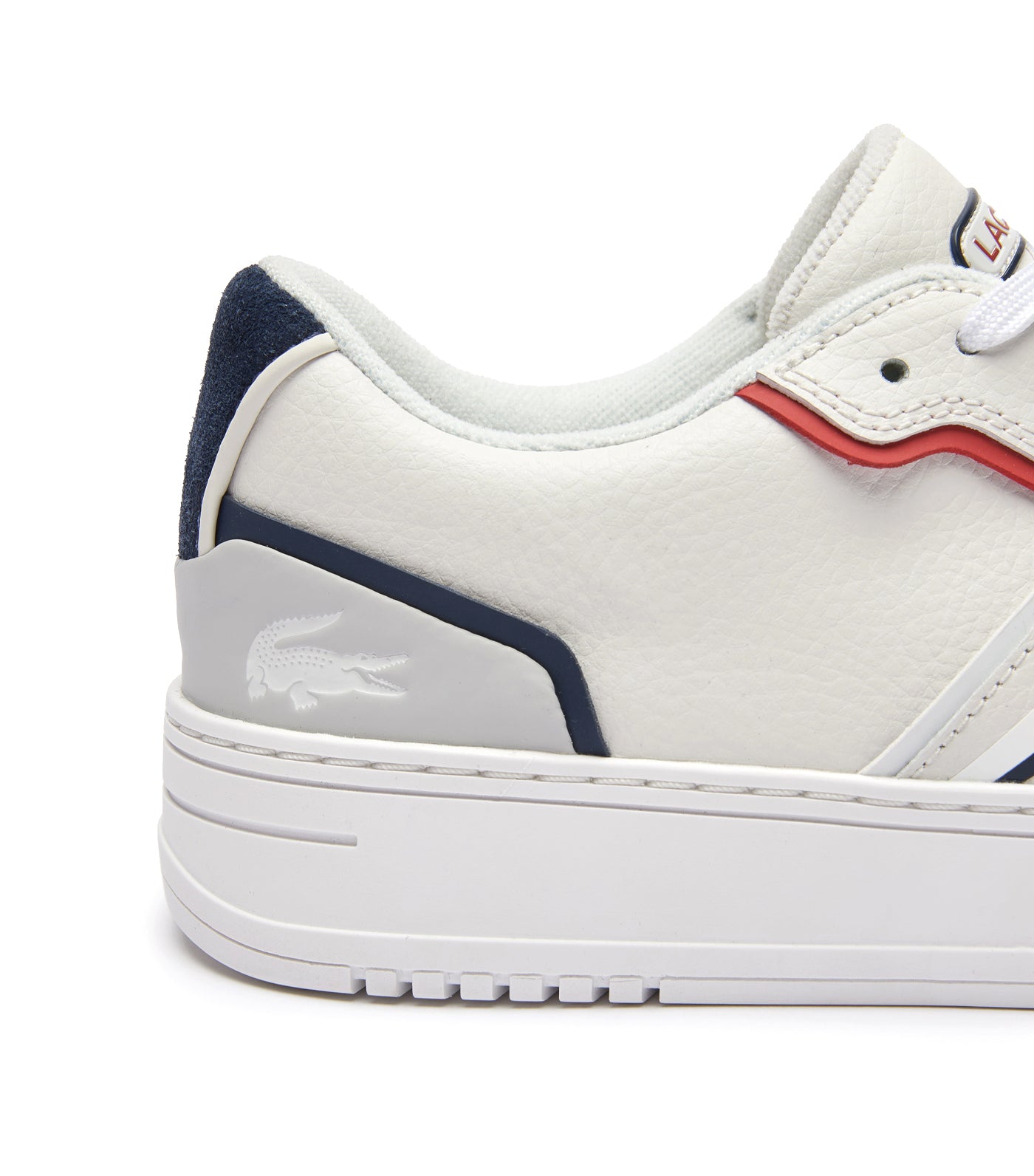 Lacoste Men's L001 0321 1 Leather Sneakers White/Navy/Red