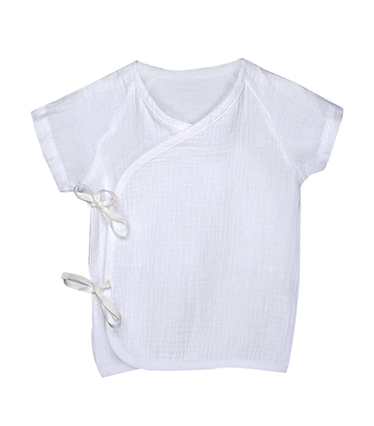 Lamu Short Sleeves Side-Tie White