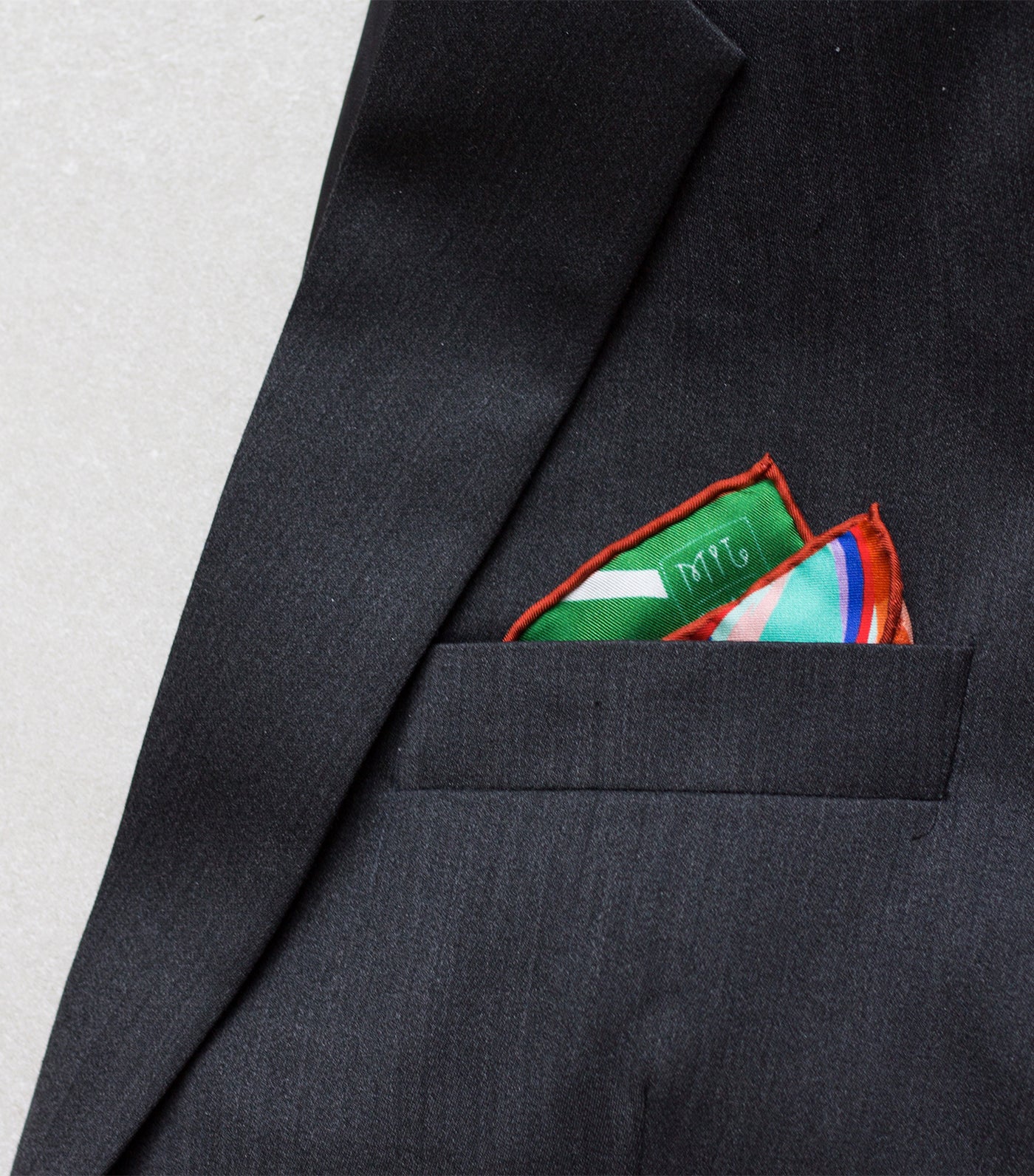 Lechon Pocket Square Green