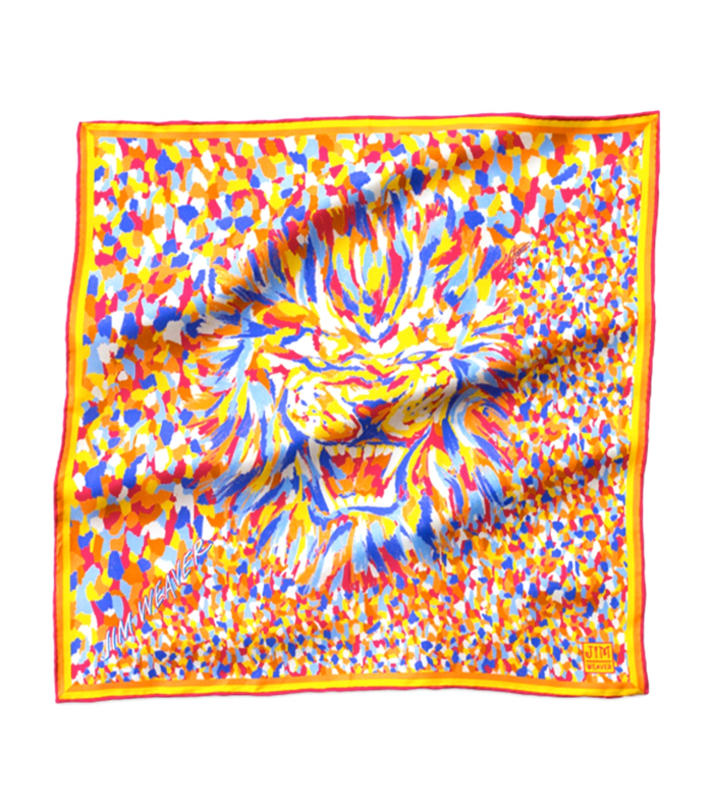Lion's Roar Pocket Square Orange