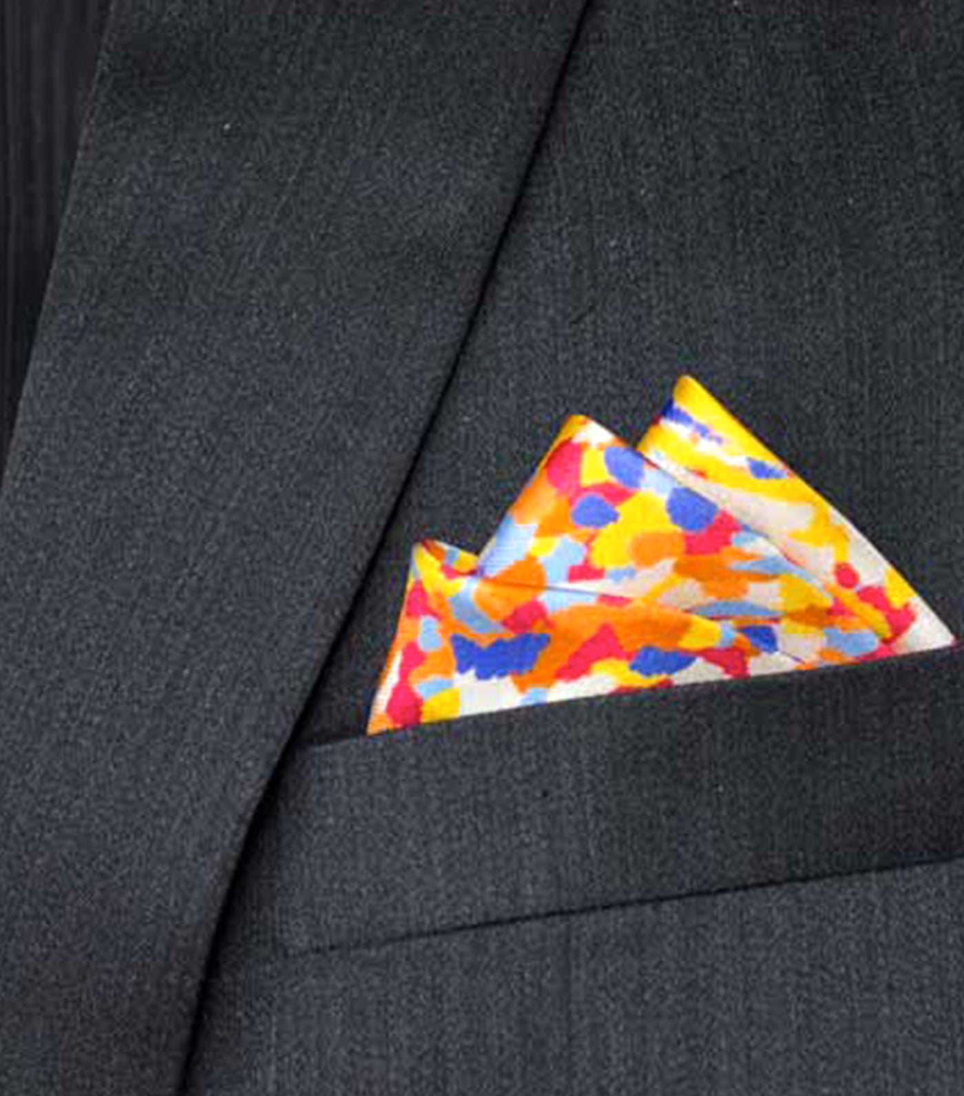 Lion's Roar Pocket Square Orange