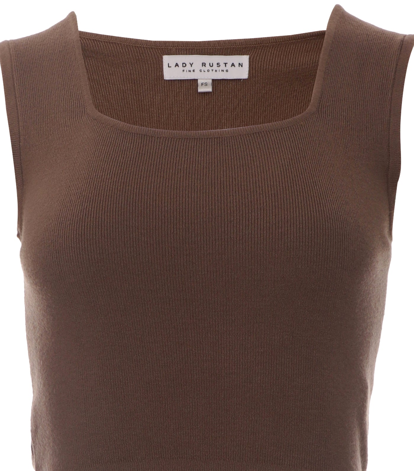 Maila Sleeveless Square Neck Blouse Brown