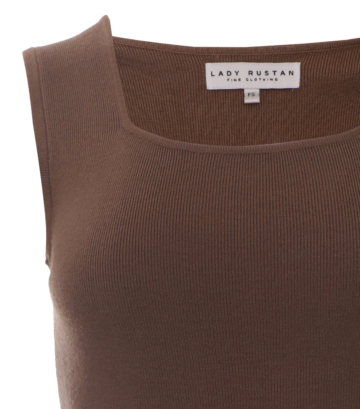 Maila Sleeveless Square Neck Blouse Brown