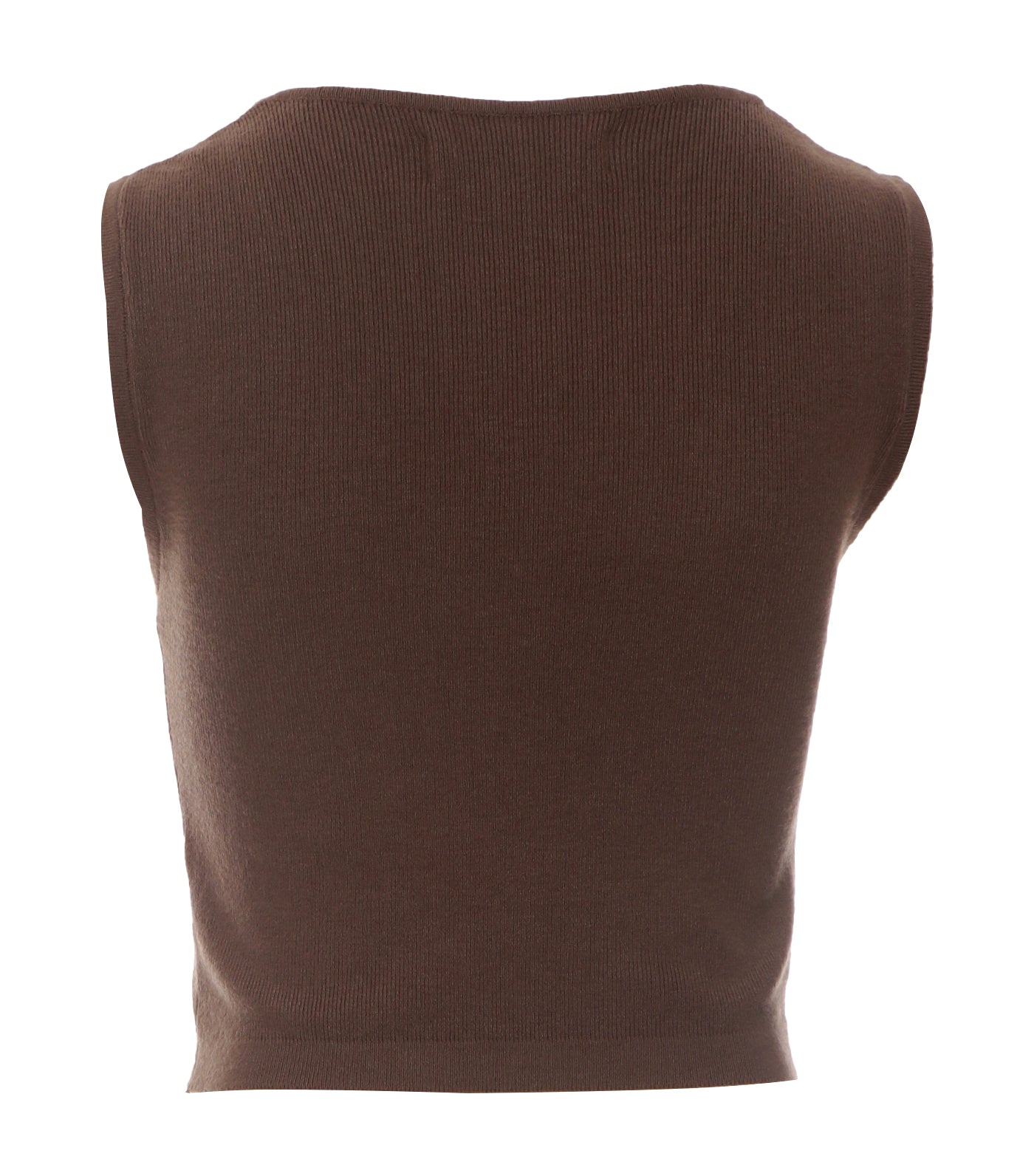 Maila Sleeveless Square Neck Blouse Brown