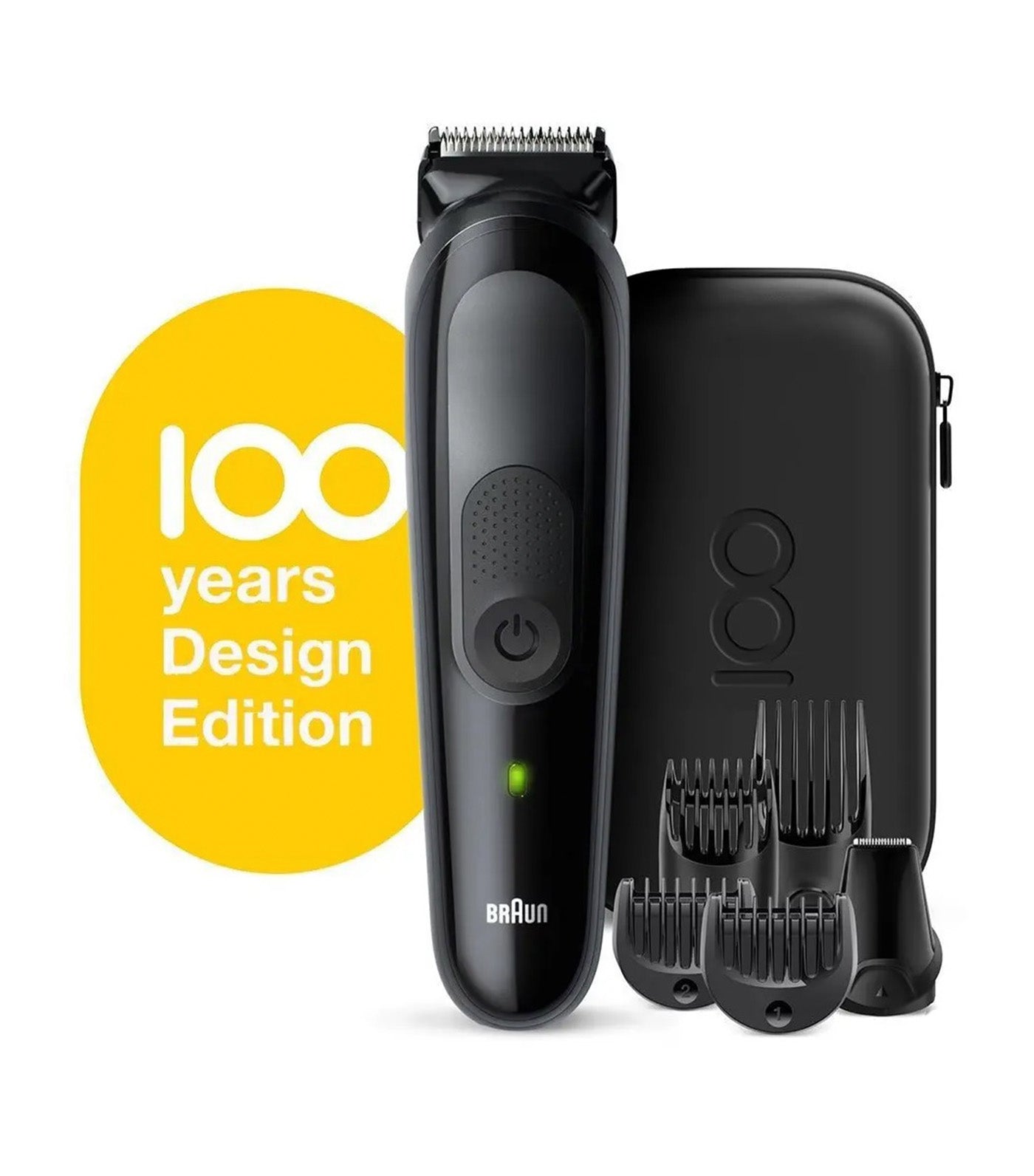 6-In-1 Styling Kit Precise Styling For Face and Head 100 Years Limited Edition with Travel Case Black