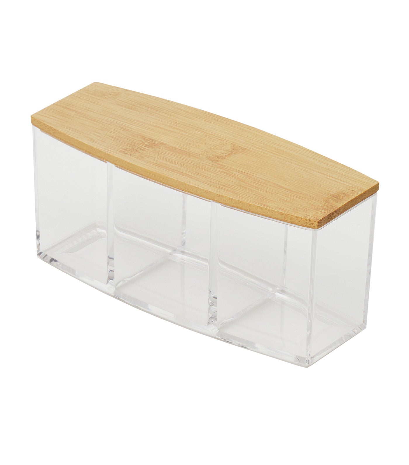 MakeRoom Cosmetic Organizer with Bamboo Lid