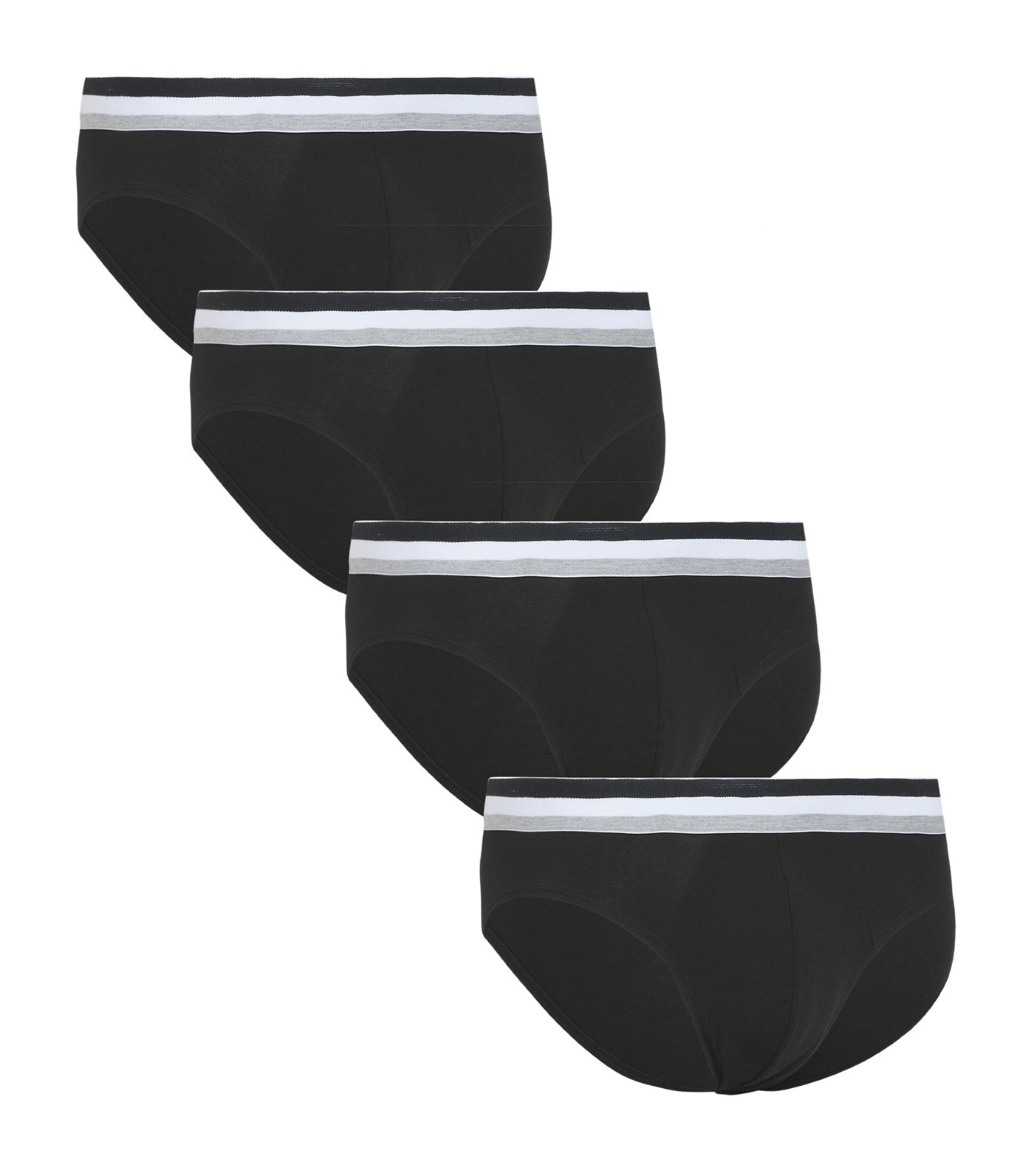 4 Pack Cotton Stretch Cool & Fresh™ Briefs Black