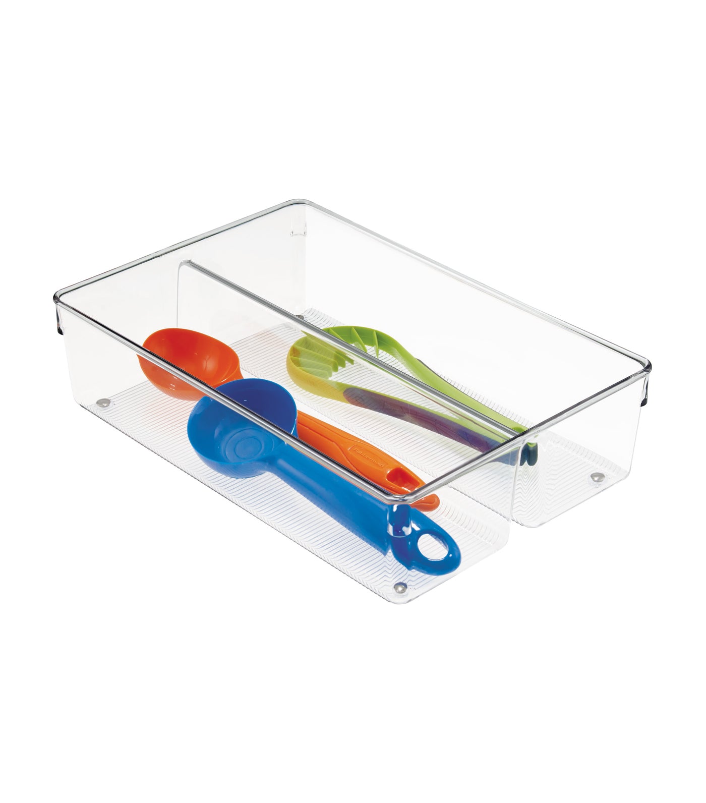 iDESIGN Linus Shallow Drawer Organizer Clear 6x12x2