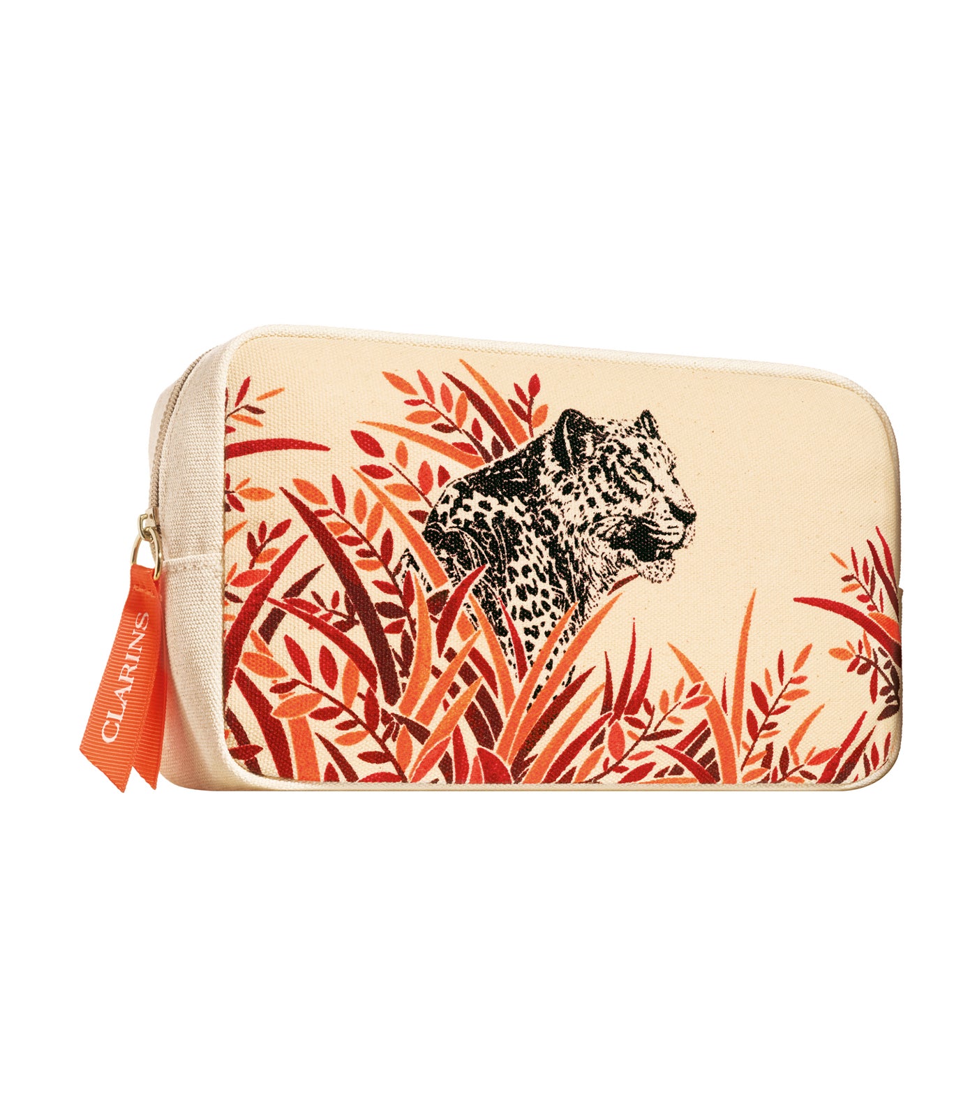 Clarins Free Limited-Edition Leopard-Print Cosmetic Pouch | Rustan's