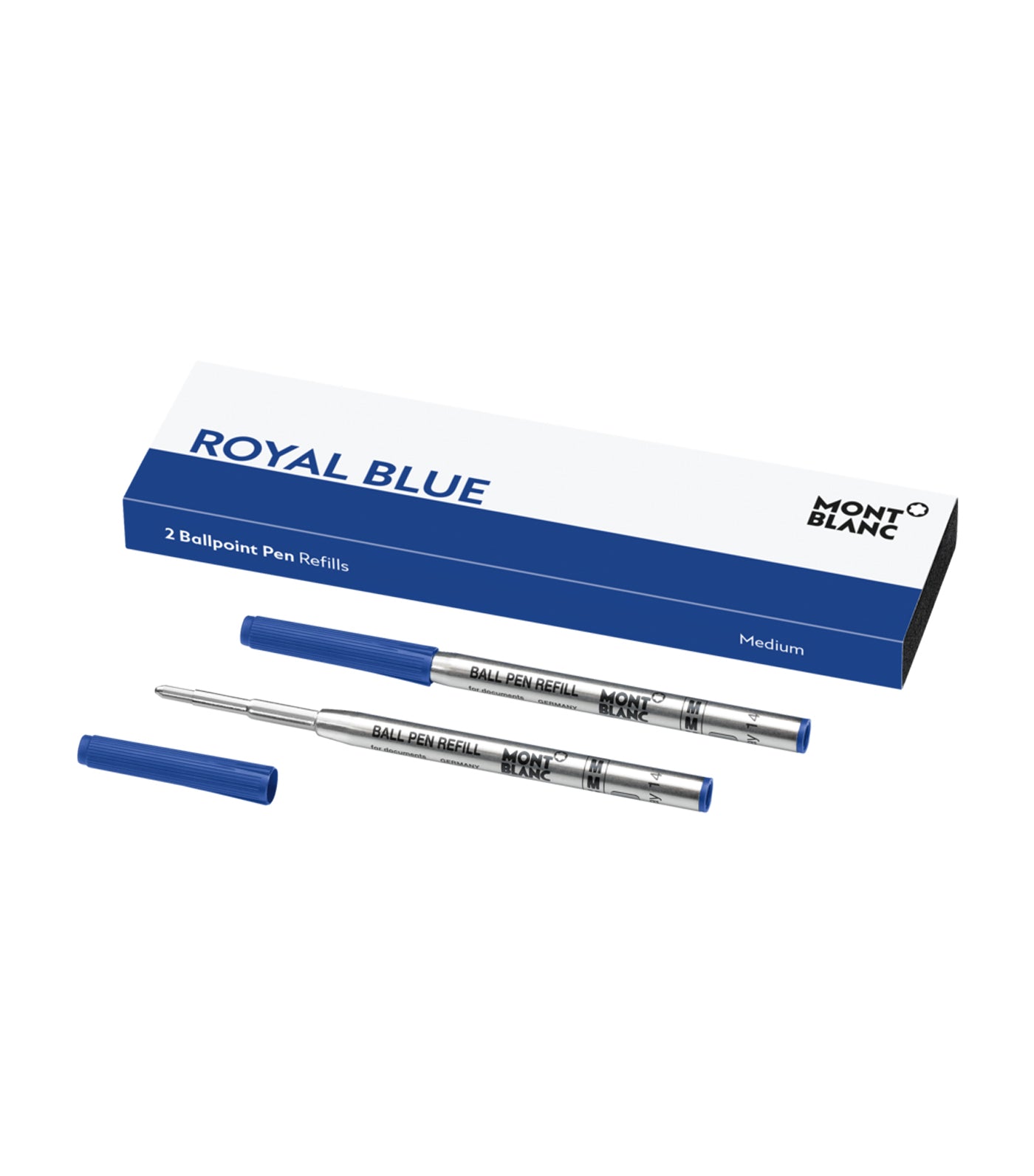 2 Ballpoint Pen Refills Medium Royal Blue
