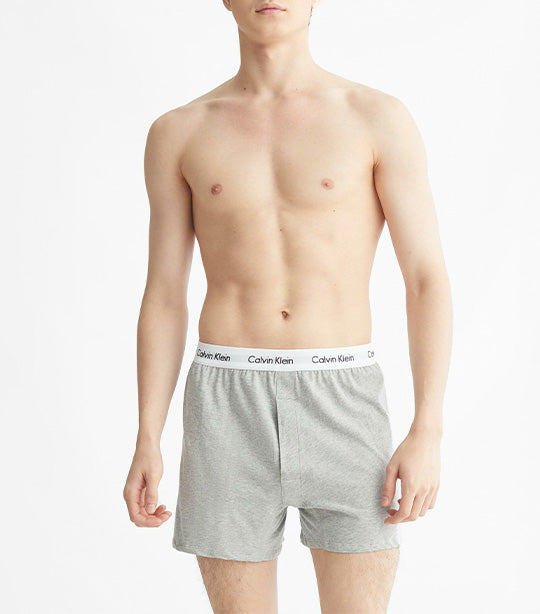 Calvin Klein Cotton Stretch Traditional Boxers 2 Pack White/Gray