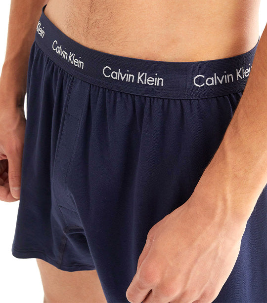 Cotton Stretch Traditional Boxers 2 Pack Blue Shadow/Cobalt Water