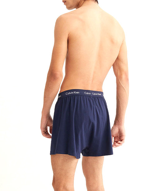 Cotton Stretch Traditional Boxers 2 Pack Blue Shadow/Cobalt Water