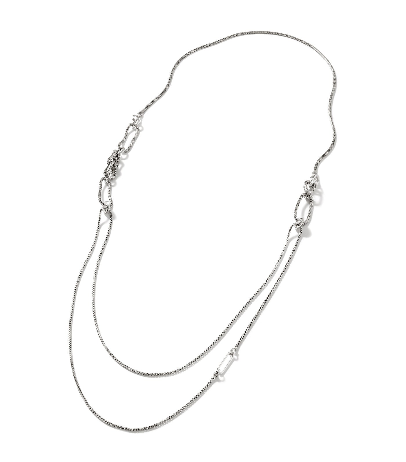 Asli Adjustable Sautoir 2.5mm Chain Necklace Sterling Silver