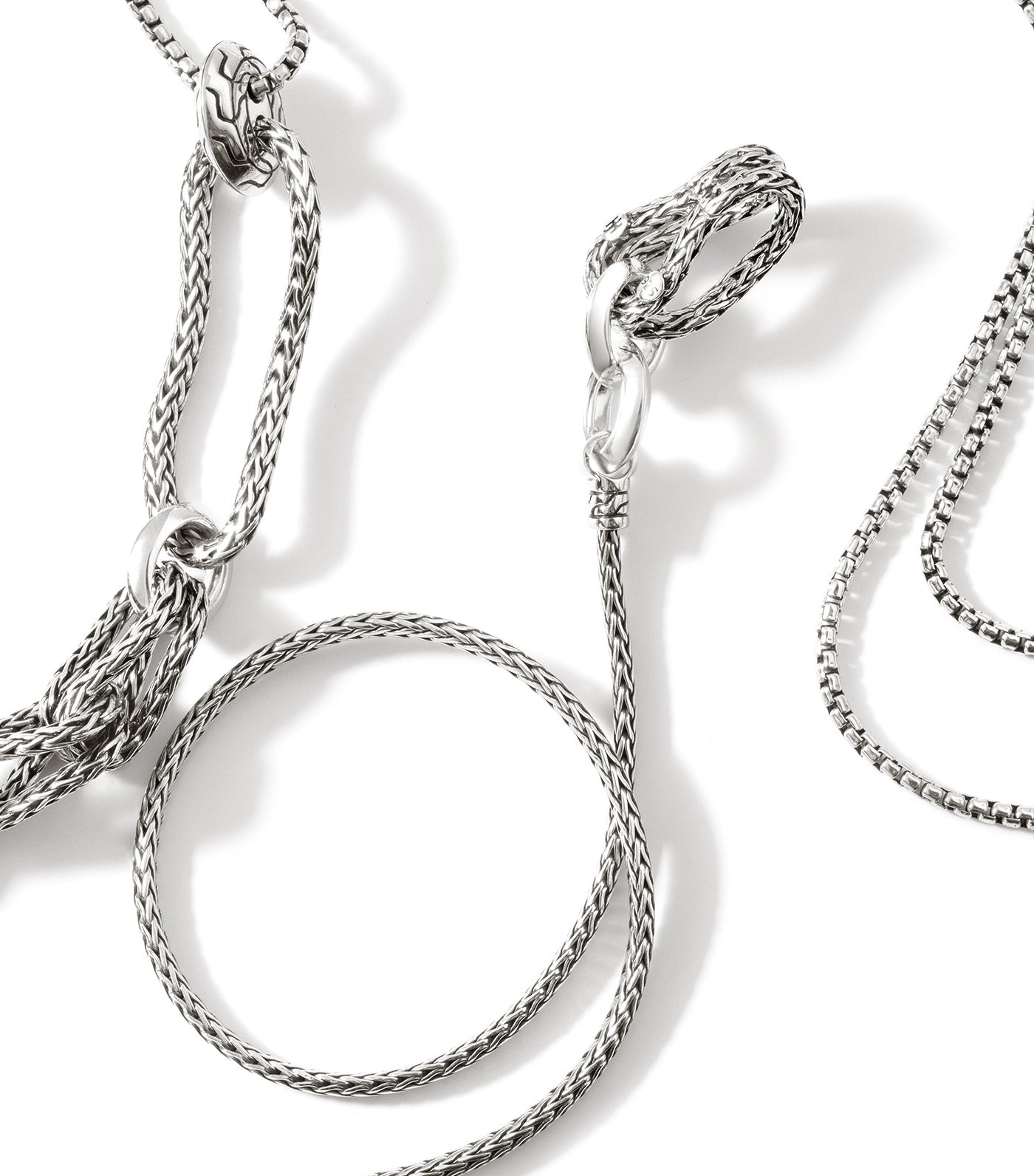 Asli Adjustable Sautoir 2.5mm Chain Necklace Sterling Silver
