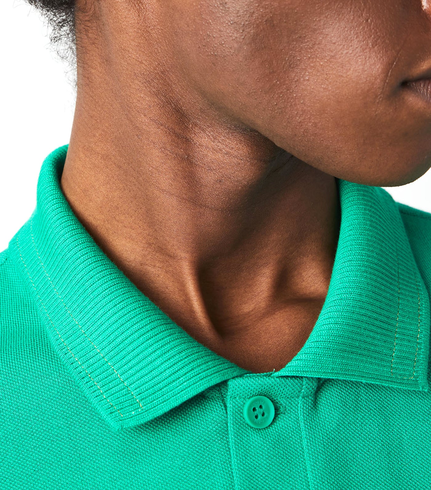 Men's Golf Golden Details Cotton Piqué Polo Fluorine Green