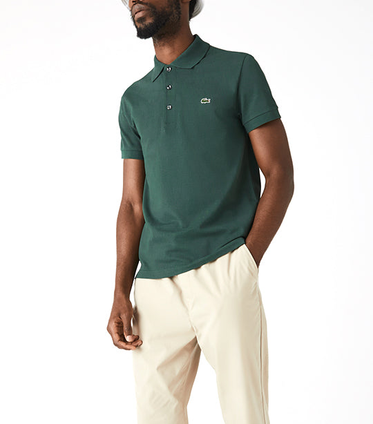 Men's Slim Fit Stretch Cotton Piqué Polo Garden Green