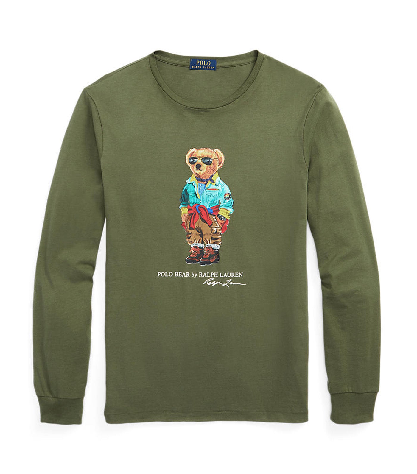 Men’s Custom Slim Polo Bear Jersey T-Shirt Dark Sage