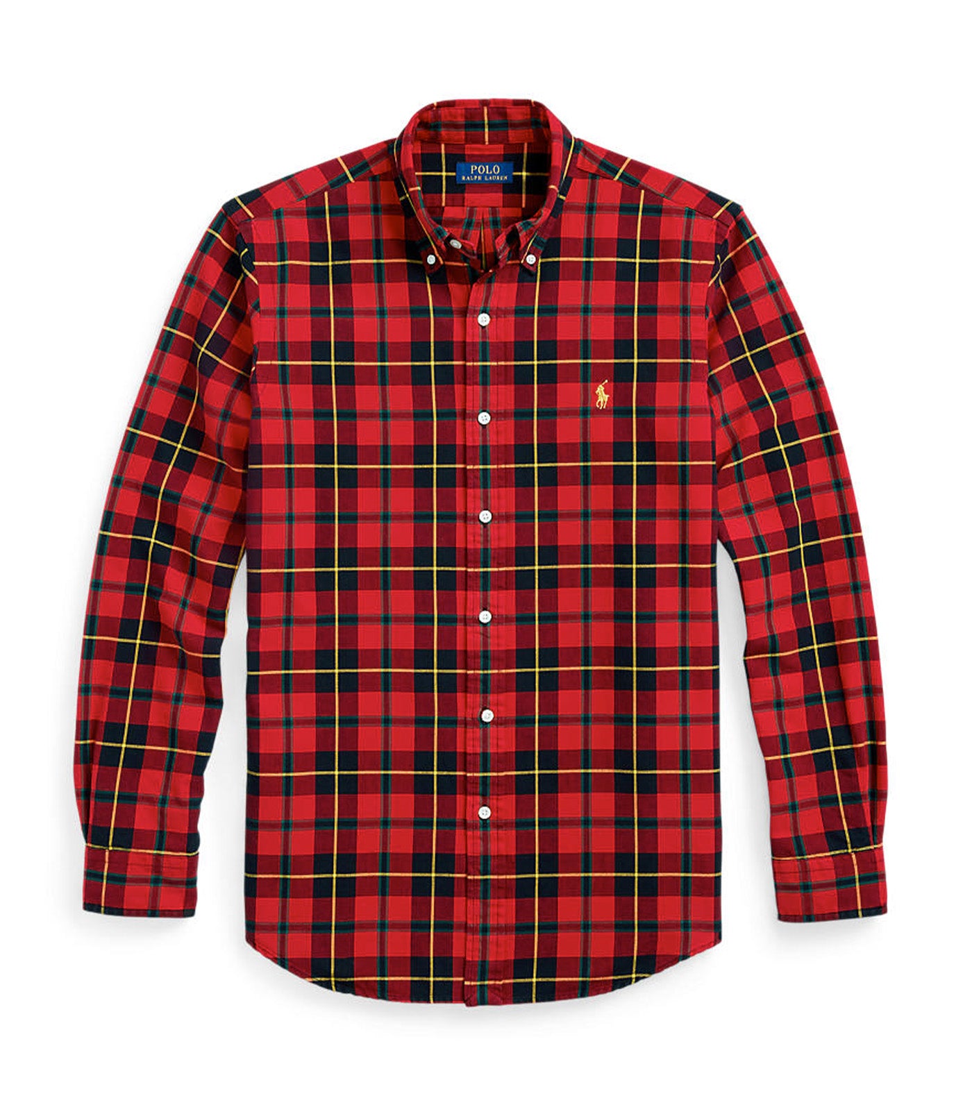 Men’s Classic Fit Oxford Shirt Red/Black Multi