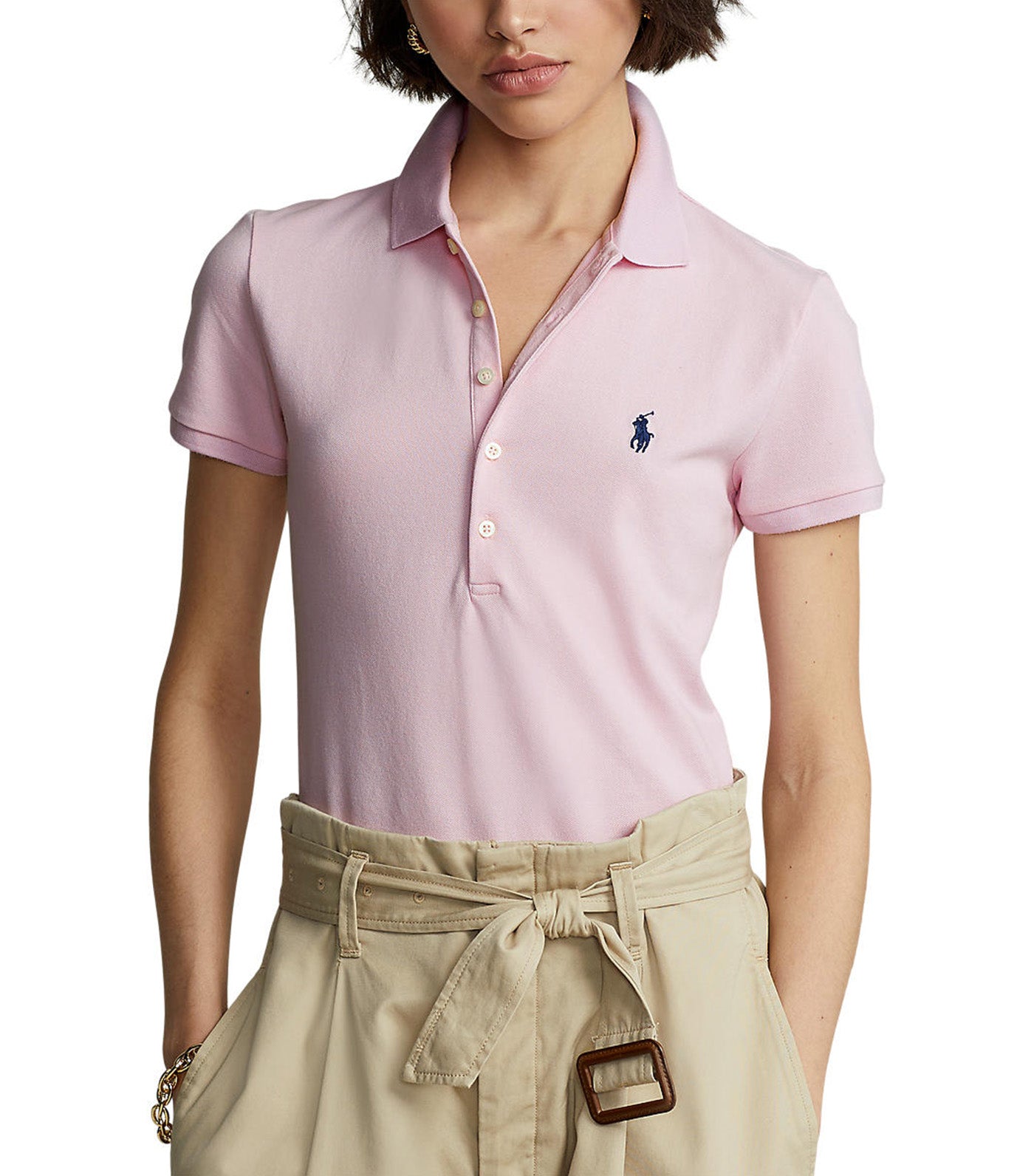 Women's Slim Fit Stretch Julie Polo Shirt Pink