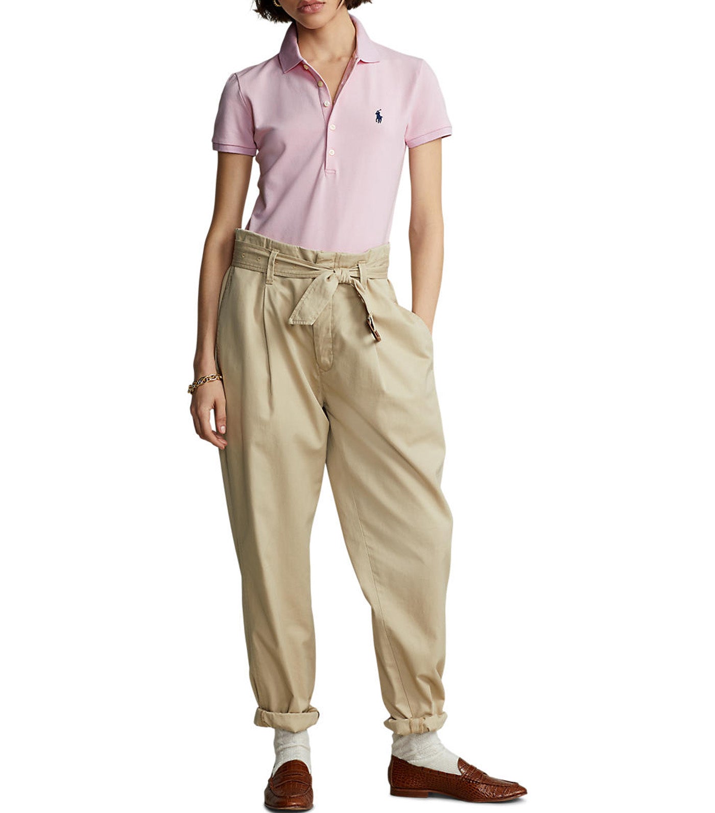Women's Slim Fit Stretch Julie Polo Shirt Pink