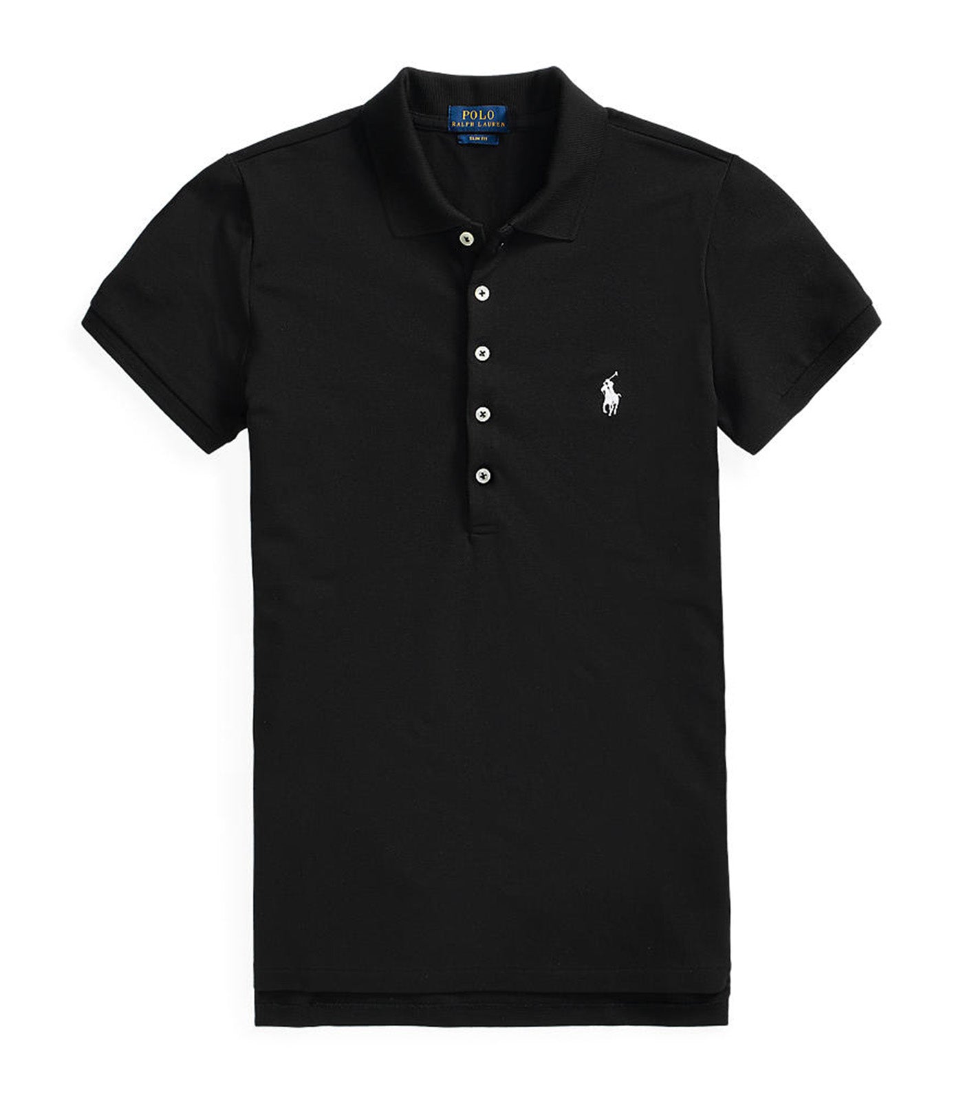 Black and white women's polo outlet shirt