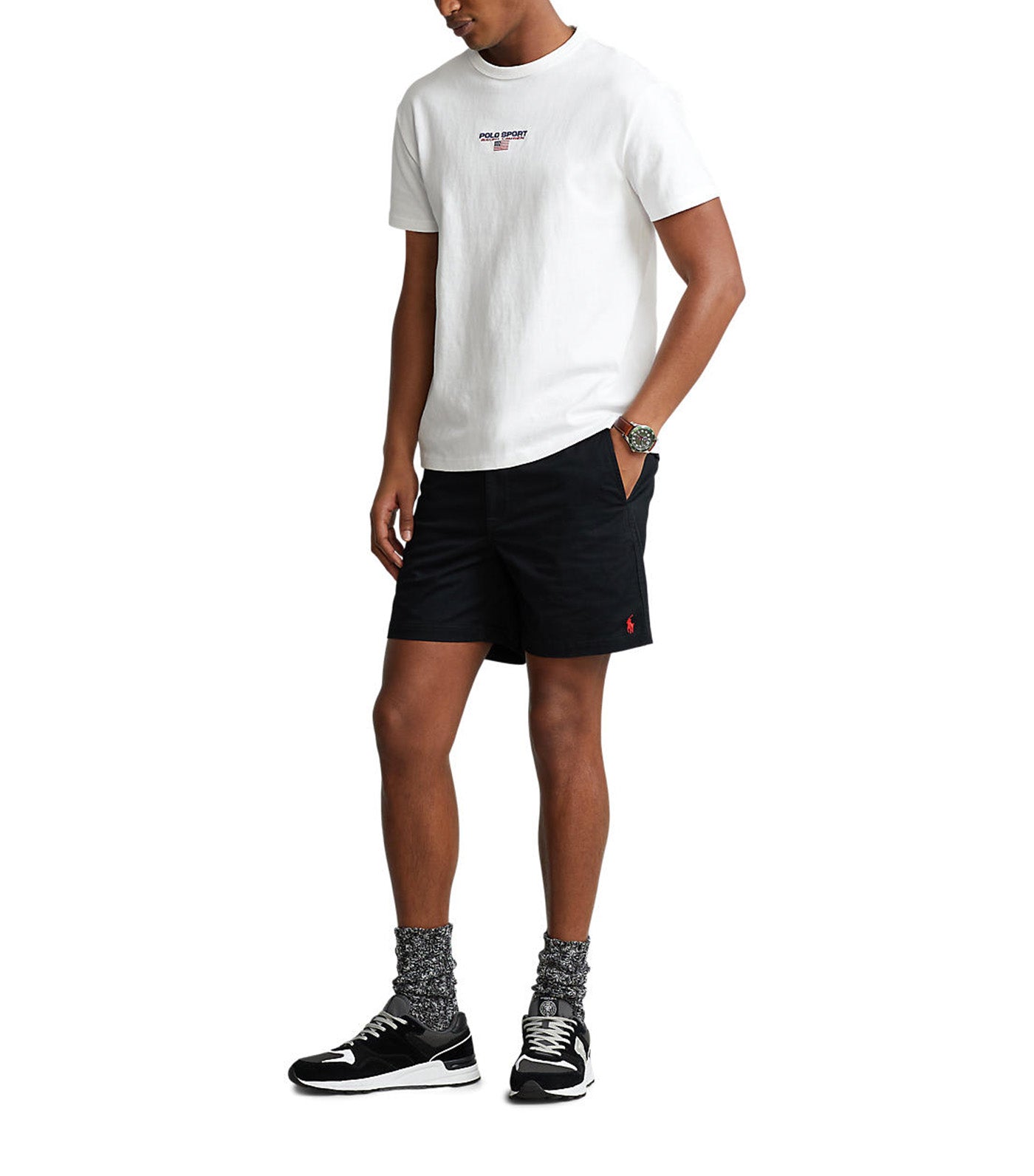 Men's 6-Inch Polo Prepster Stretch Chino Shorts Black