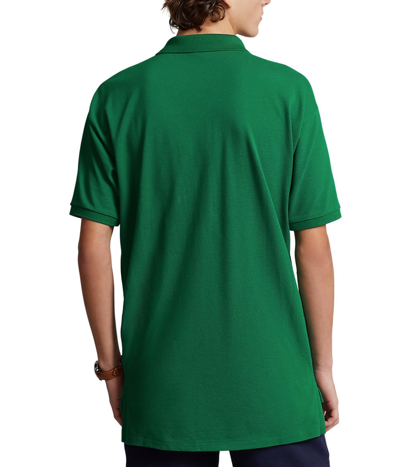 Men's Big Fit Mesh Polo Shirt Primary Green
