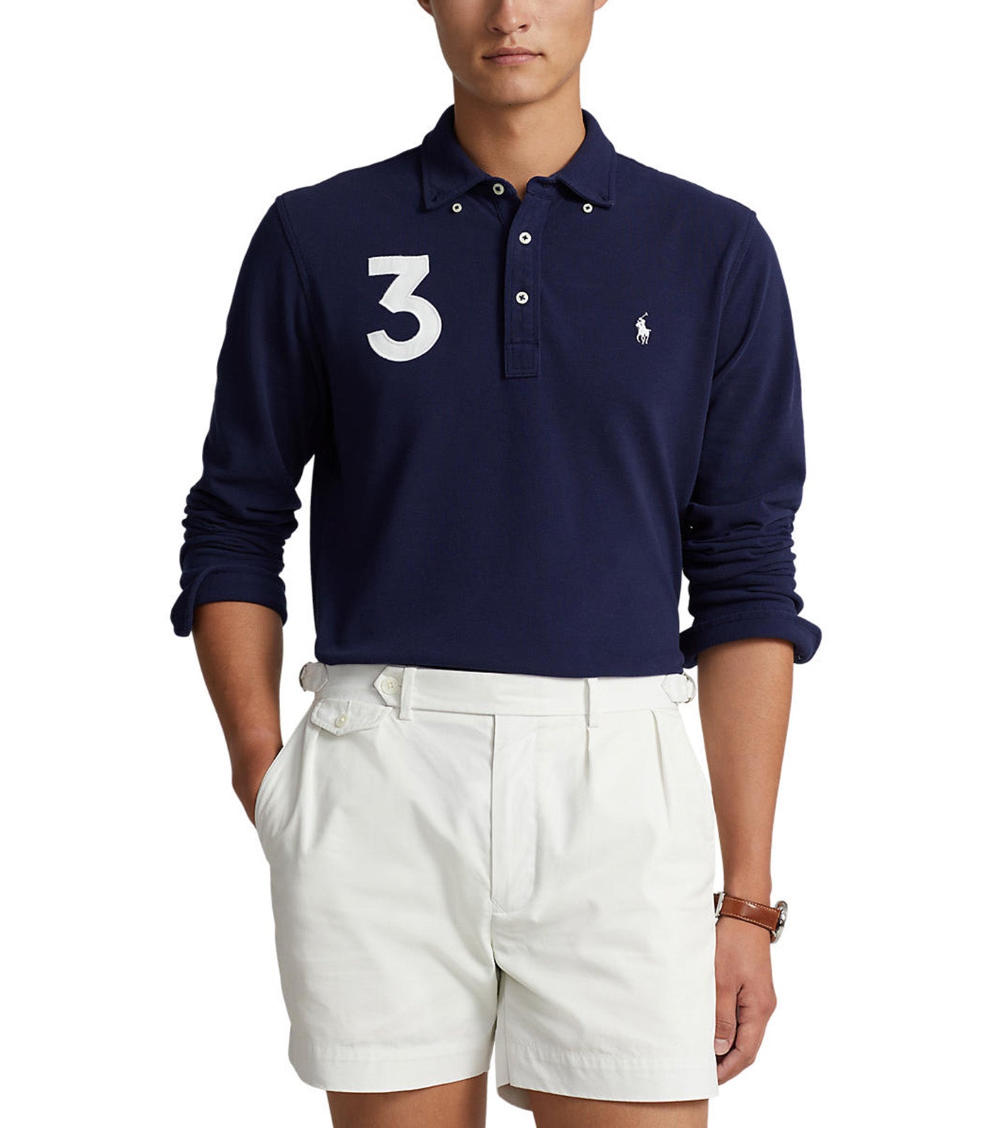 Classic fit outlet mesh polo