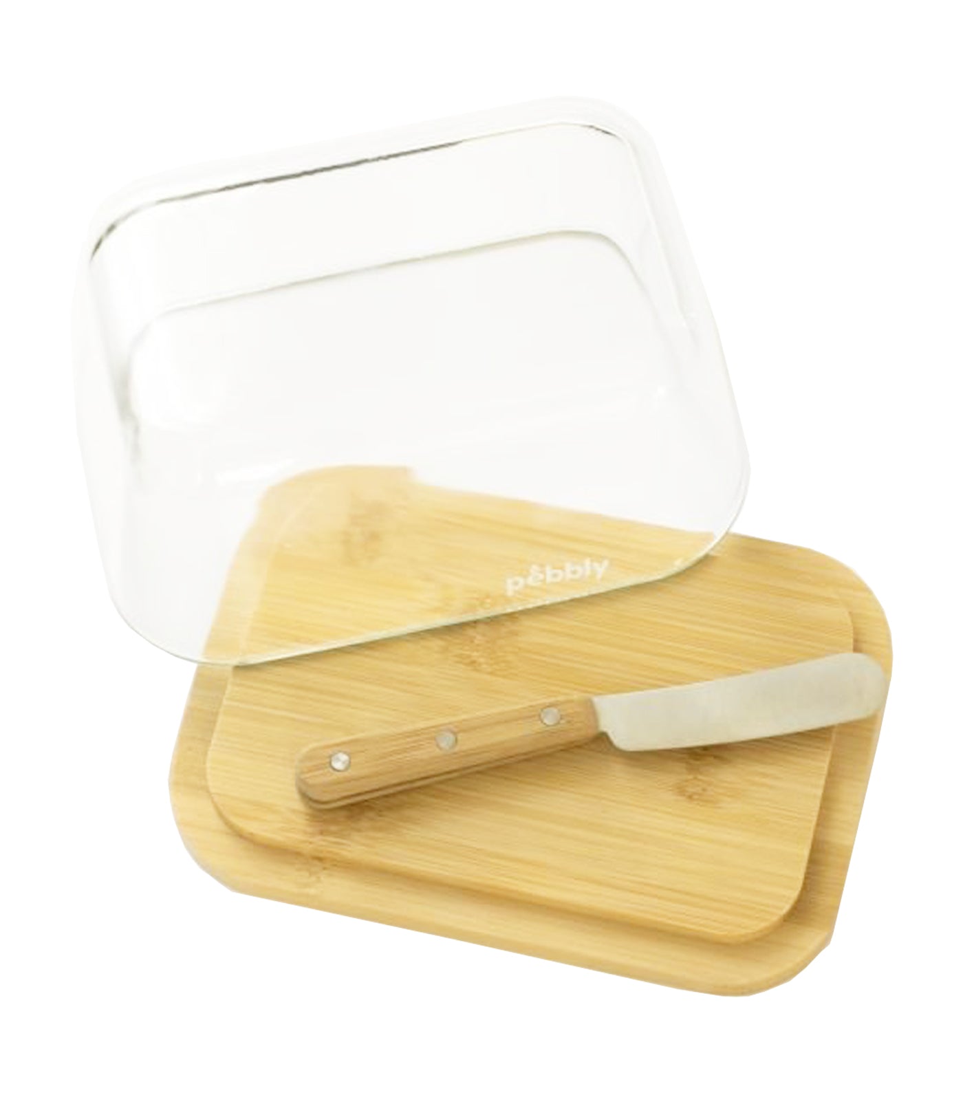 Pebbly Butter Dish Set with Knife