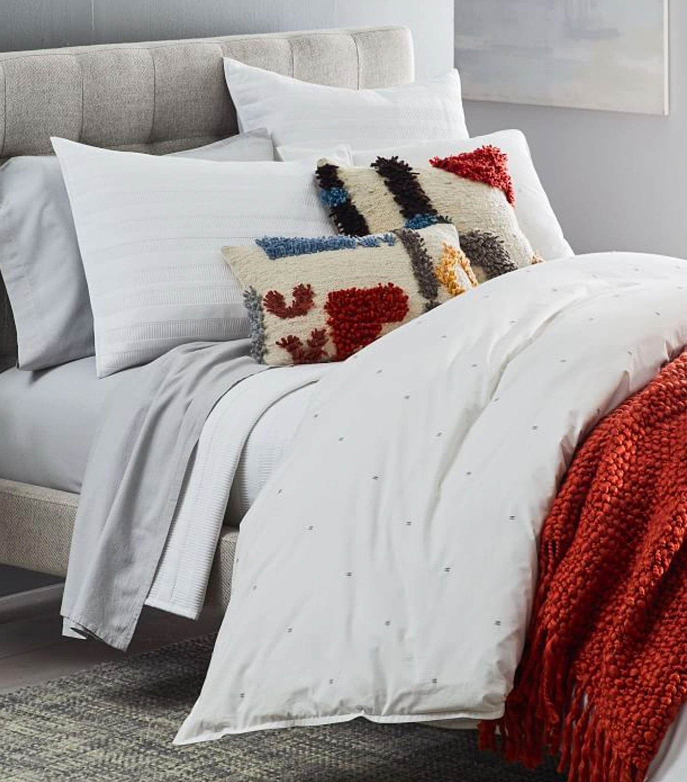 West Elm White Duvet Cover King/Cal retailer King