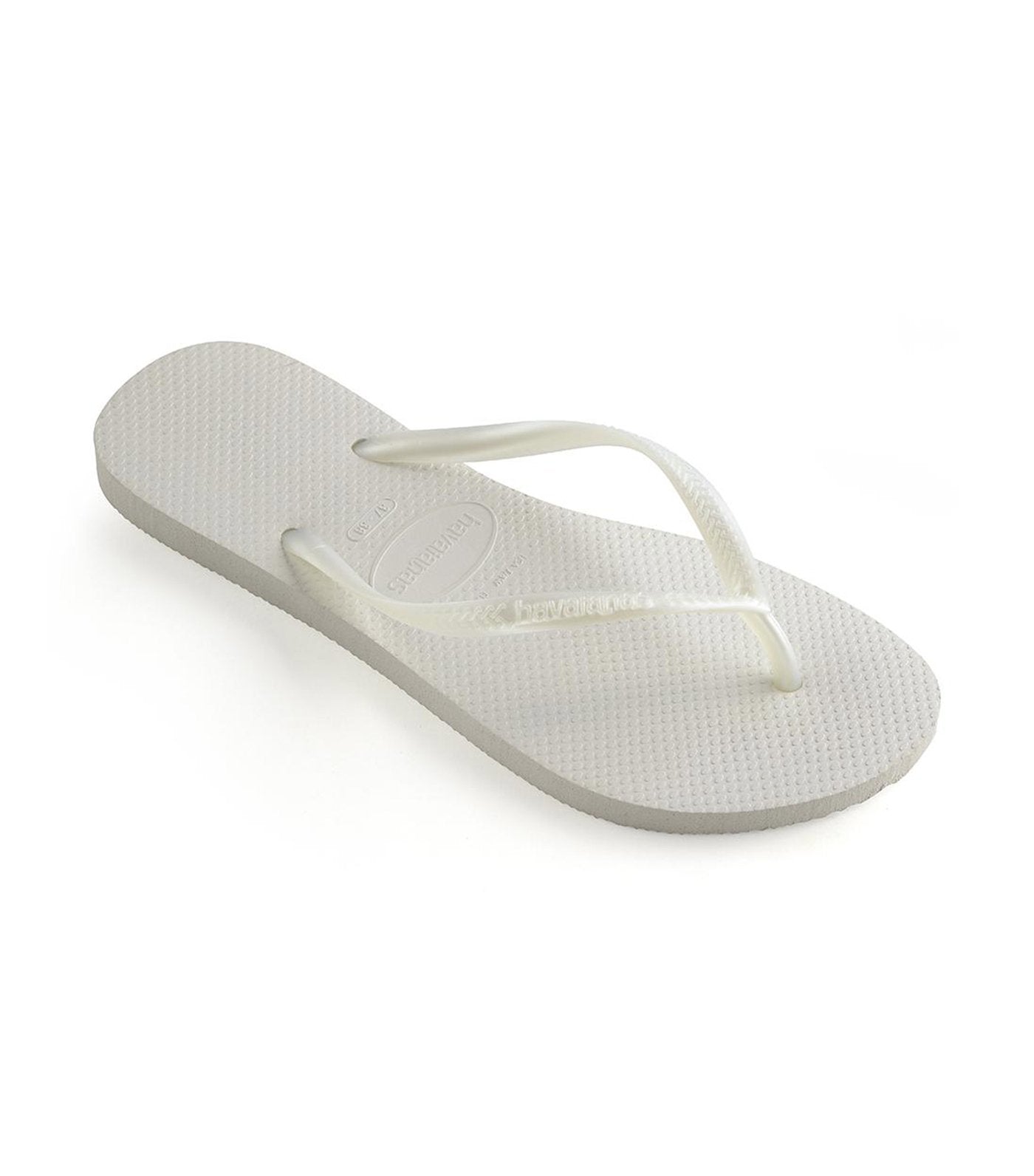 Women s Slim Flip Flops White