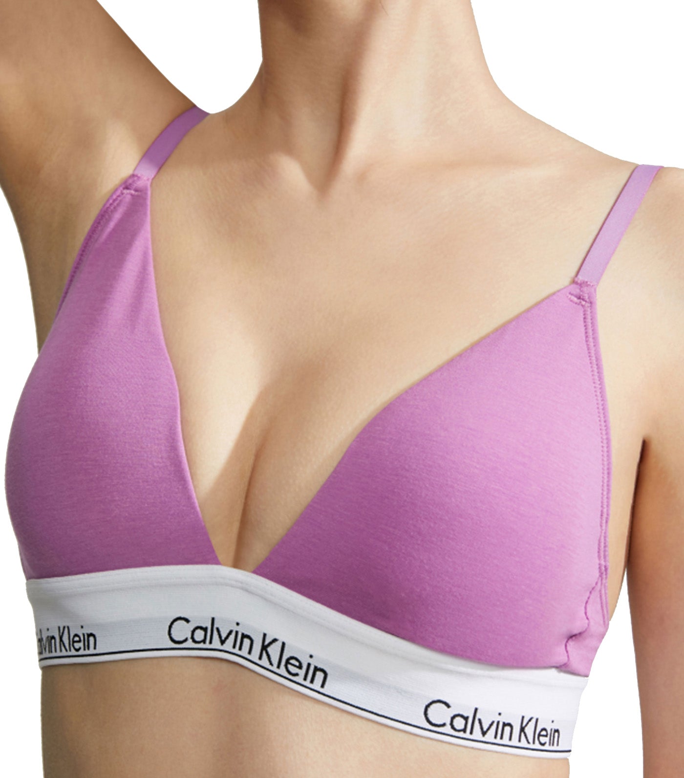 Calvin Klein Modern Cotton Lightly Lined Triangle Nursing Bra, XSmall, Pink  