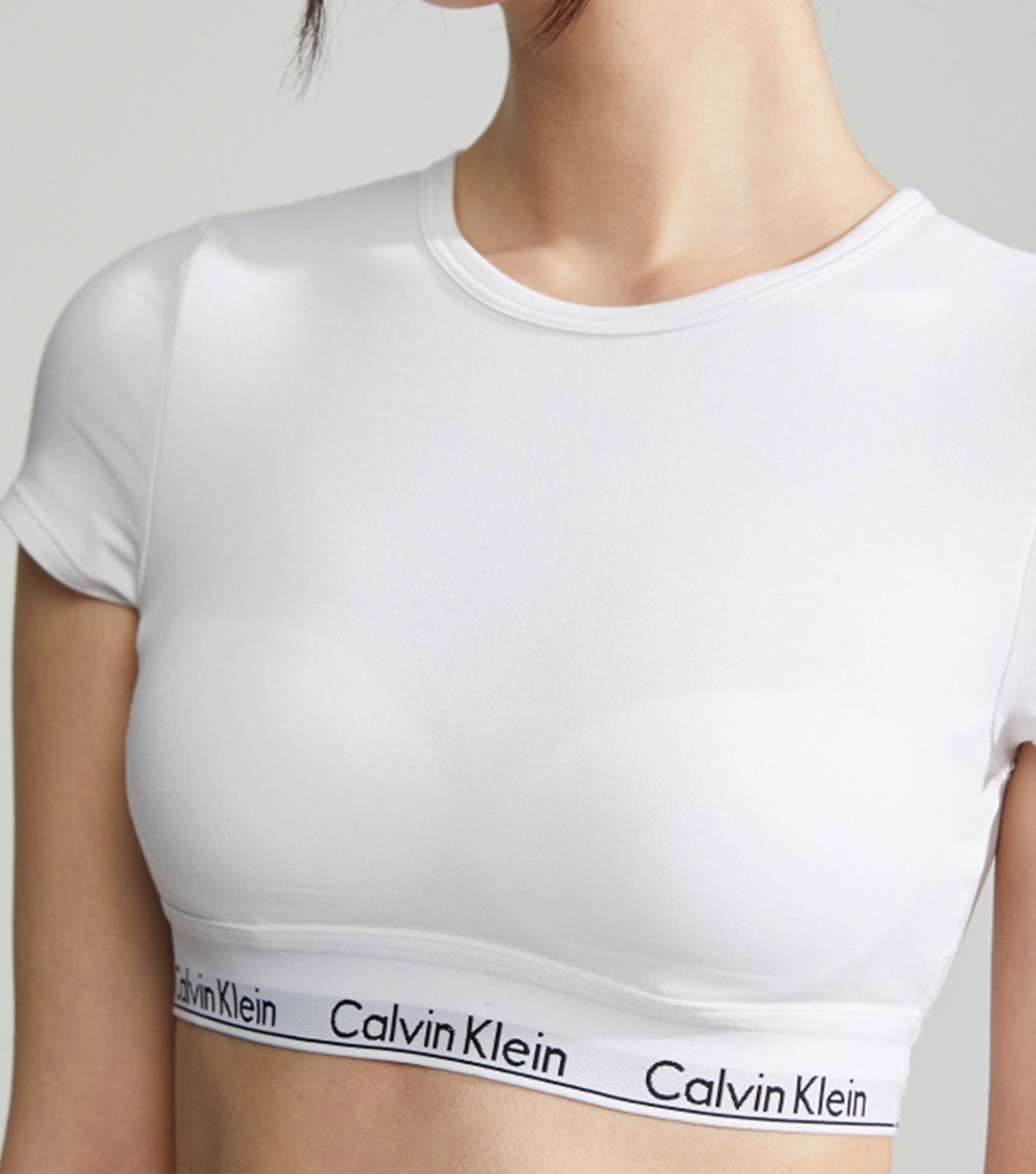 Modern Cotton T-Shirt Bralette, white