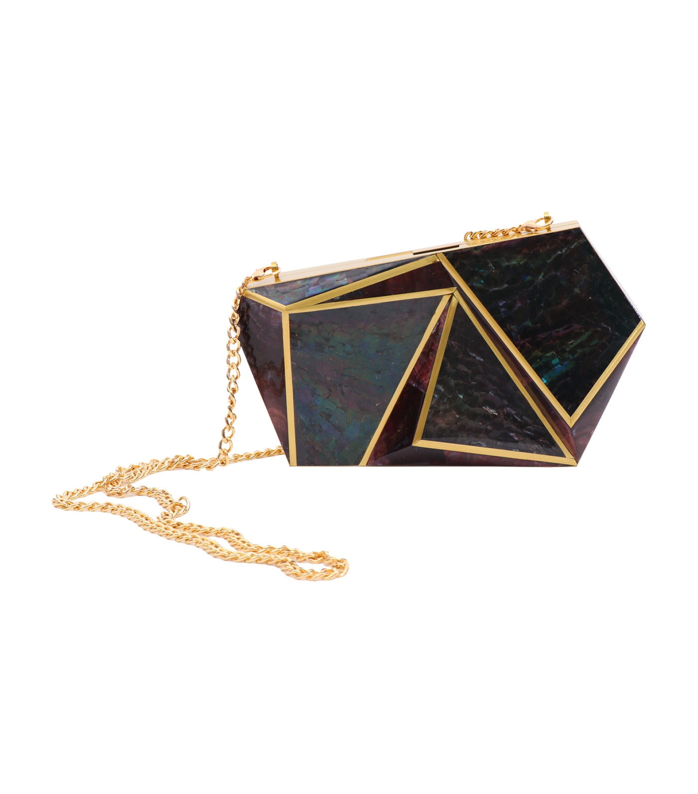 Azura Asymmetrical Minaudiere Violet