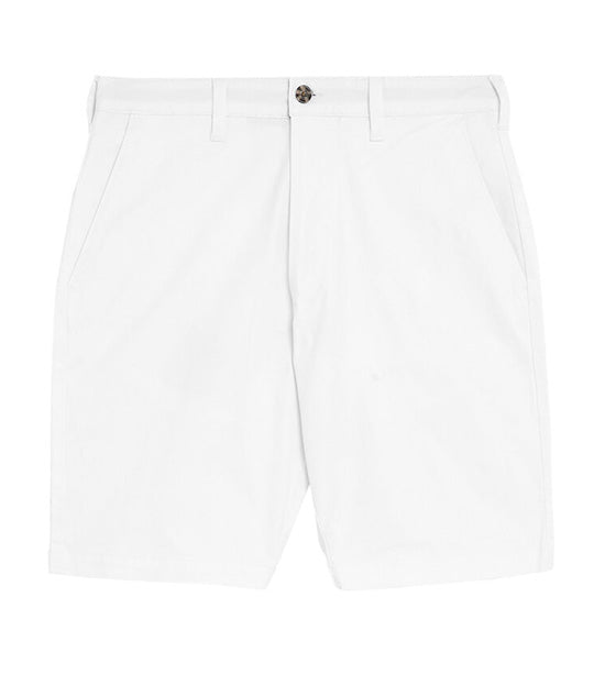 Cotton Rich Stretch Chino Shorts White