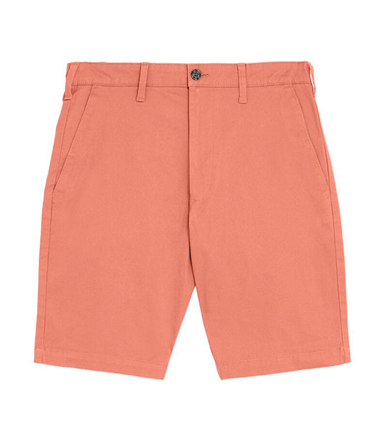 Cotton Rich Stretch Chino Shorts Coral
