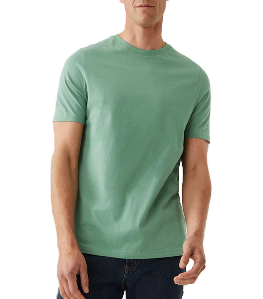 Pure Cotton Crew Neck T-Shirt Fresh Green