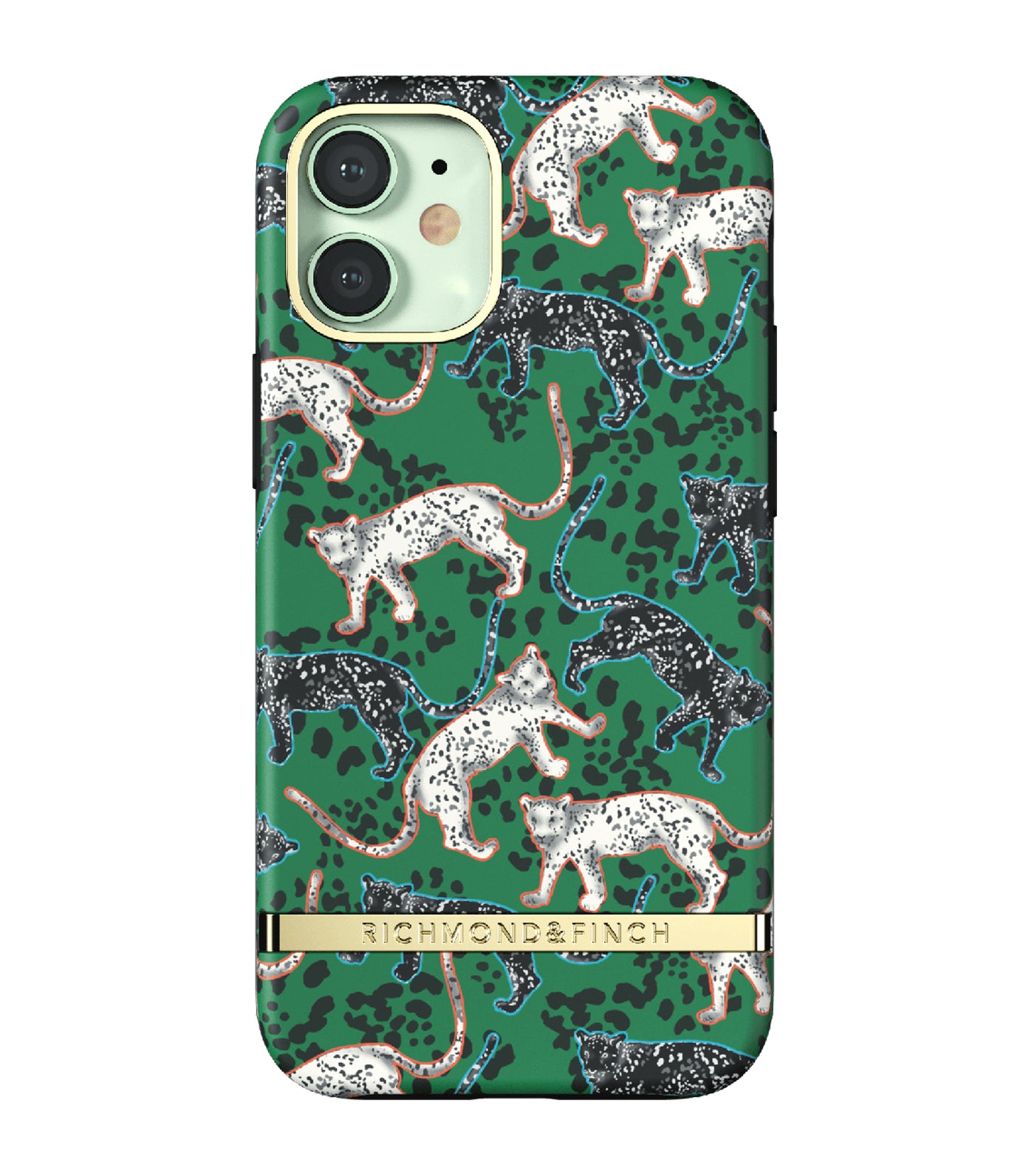 iPhone 12 Mini Case Green Leopard