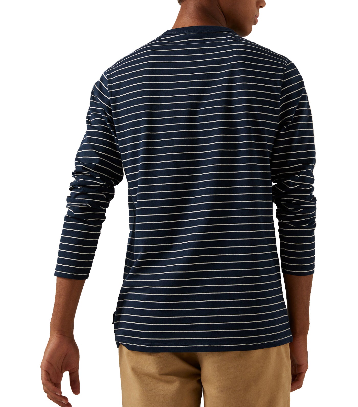 Striped Long-Sleeved T-Shirt Dark Blue