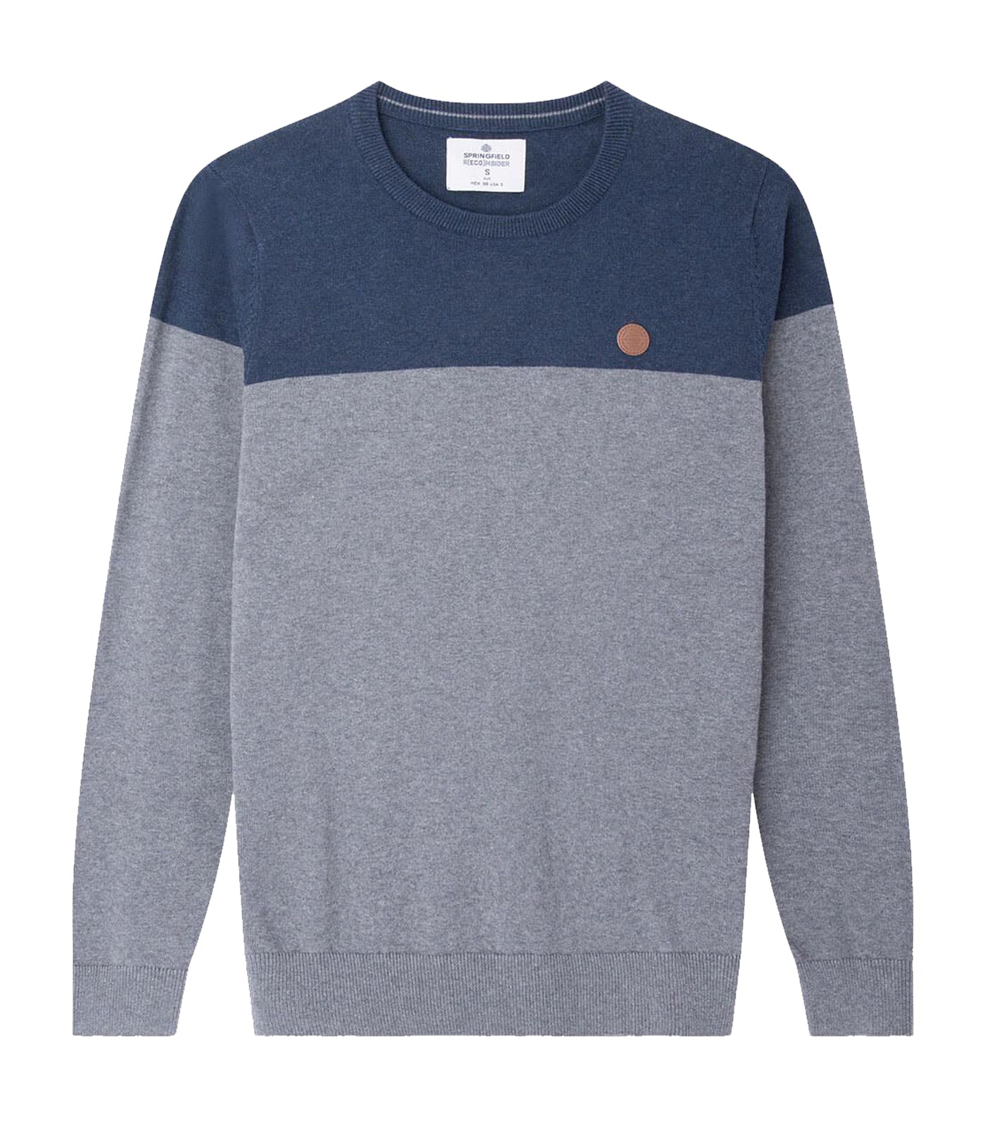 Block Color Sweatshirt Multicolored Gray
