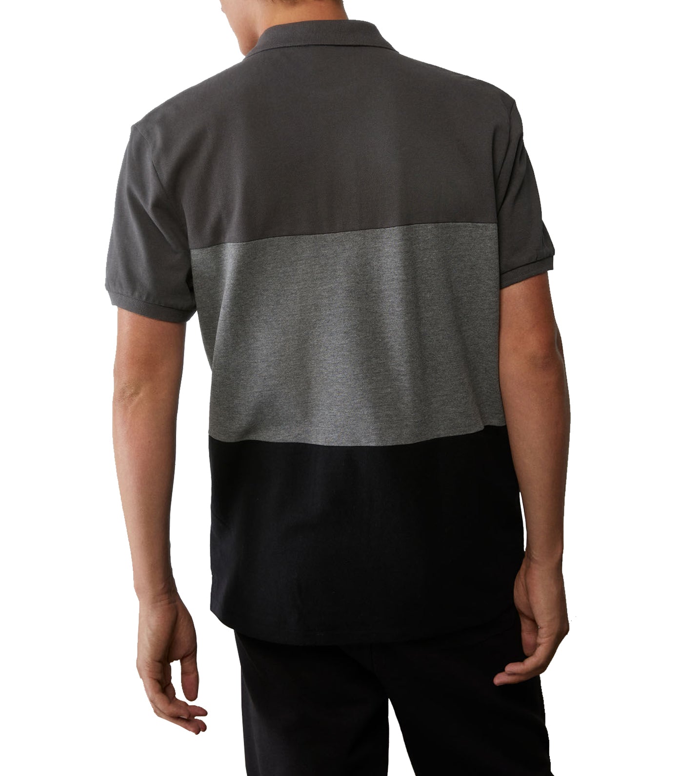 Cut & Sew Polo Shirt Multicolored/Gray