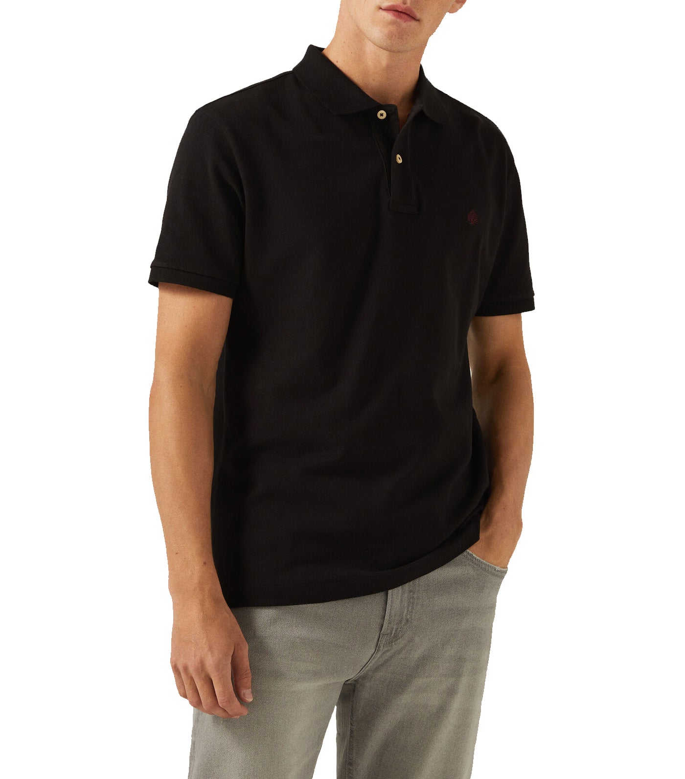 Essentials Piqué Polo Shirt Black