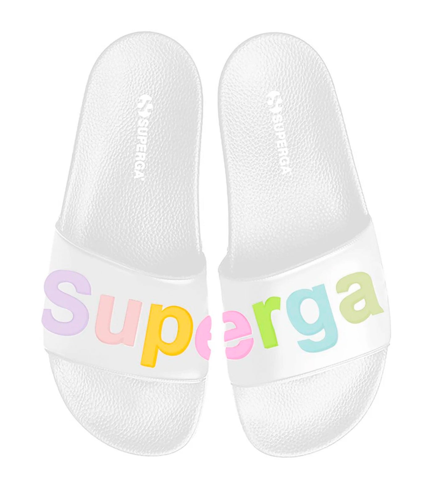 Superga 1908 PUU Slides White Multi Color 